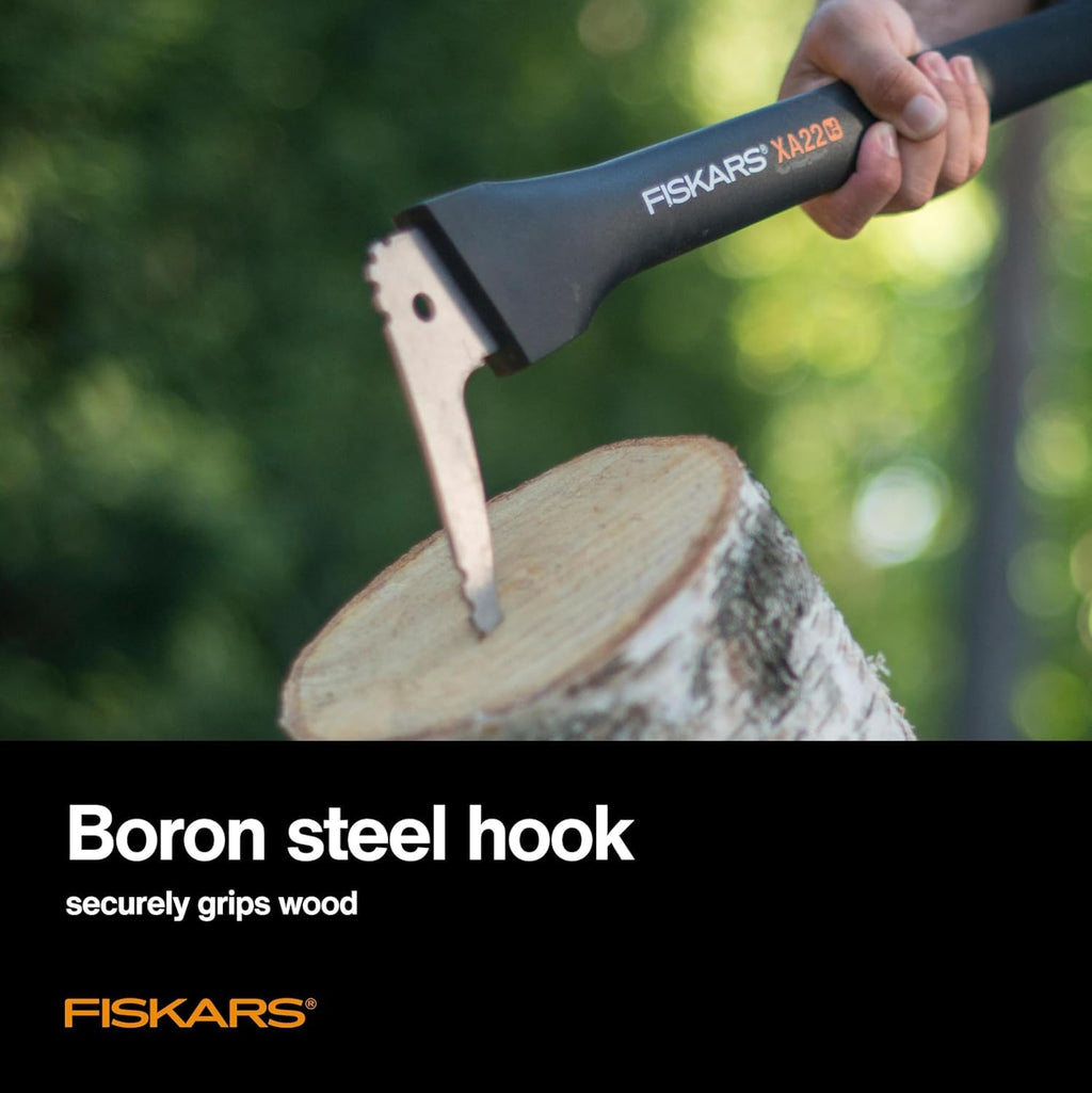 Fiskars 71,1 cm große Wasserpfeife schont Ihren Rücken – Heben, Ziehen und Laden von schweren Runden von Brennholz und gespaltenem Holz – scharfes und leichtes Pick-Werkzeug für Holzscheite –