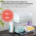 Prince Lionheart Warmies Wipes Warmer,Nur wiederverwendbare Babytücher Warmes Nachtlicht,Wärmt Babytücher, Windelkomfortwechsel,Hält 16 wiederverwendbare Kleidung, Niederspannung | 16 Stück (1er Pack)