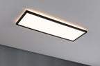 Paulmann 71003 LED Panel Atria Shine 3-Step-Dim eckig - Dimmbar Warmweiß Lichtpanel Kunststoff Deckenpanel 3000 K, Schwarz, Incl. 1x22 W, 580 x 200 mm