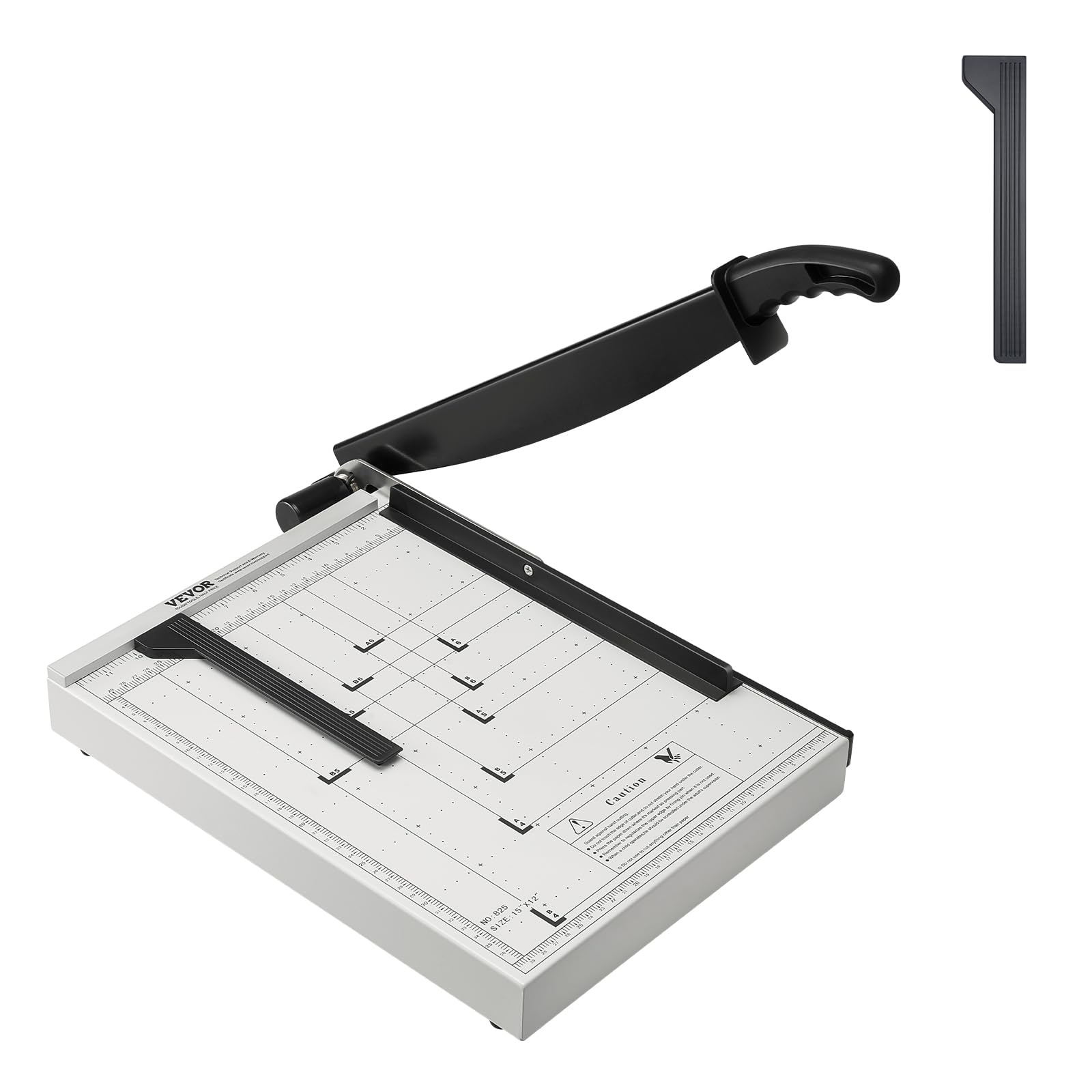 VEVOR Papierschneider Hebelschneider, 381 mm Max. Schnittbreite Manuelle Papierschneidemaschine, 16 Blätter Kapazität, mit Schutzschiene/Klingenarretierung für Karton/Pappe, Papierschneider