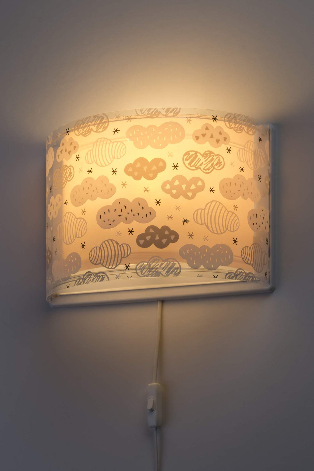 Dalber kinder Wandlampe kinderzimmer, Kinderlampe Wandleuchte Clouds Rosa kinderzimmerlampe, 41418S, E27