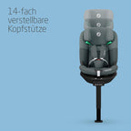 Maxi-Cosi Emerald 360 S i-Size, Autositz 360 Grad Drehbar, 0–12 Jahre (40–150 cm), Mitwachsender Kindersitz 0-36kg, ISOFIX-Kindersitz, 4 Liegepositionen, G-CELL Seitenaufprallschutz, Tonal Graphite