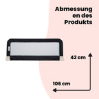 Safety 1st Portable Bed Rail, zusammenklappbares Bettgitter, Rausfallschutz, Reise, 18 M.–5J., tragbares Bettschutzgitter, Netzgewebe, leicht montierbar, automatische Sperre, leicht tragbar, Dark Grey