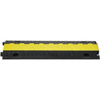 VEVOR 1x Kabelbrücke 91,8x25x4,3cm Überfahrschutz Kabel TPU & TPR Schlauchbrücke 2 Kanäle 10000KG pro Achse Tragfähigkeit Rampe Kabelkanäle Ideal für Parkplätze Lagerhallen Schulen Baustellen