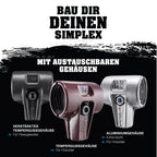 SIMPLEX-Schonhammer, Nylon/Weichmetall; mit Tempergussgehäuse und hochwertigem Holzstiel | D=40 mm | 3089.040