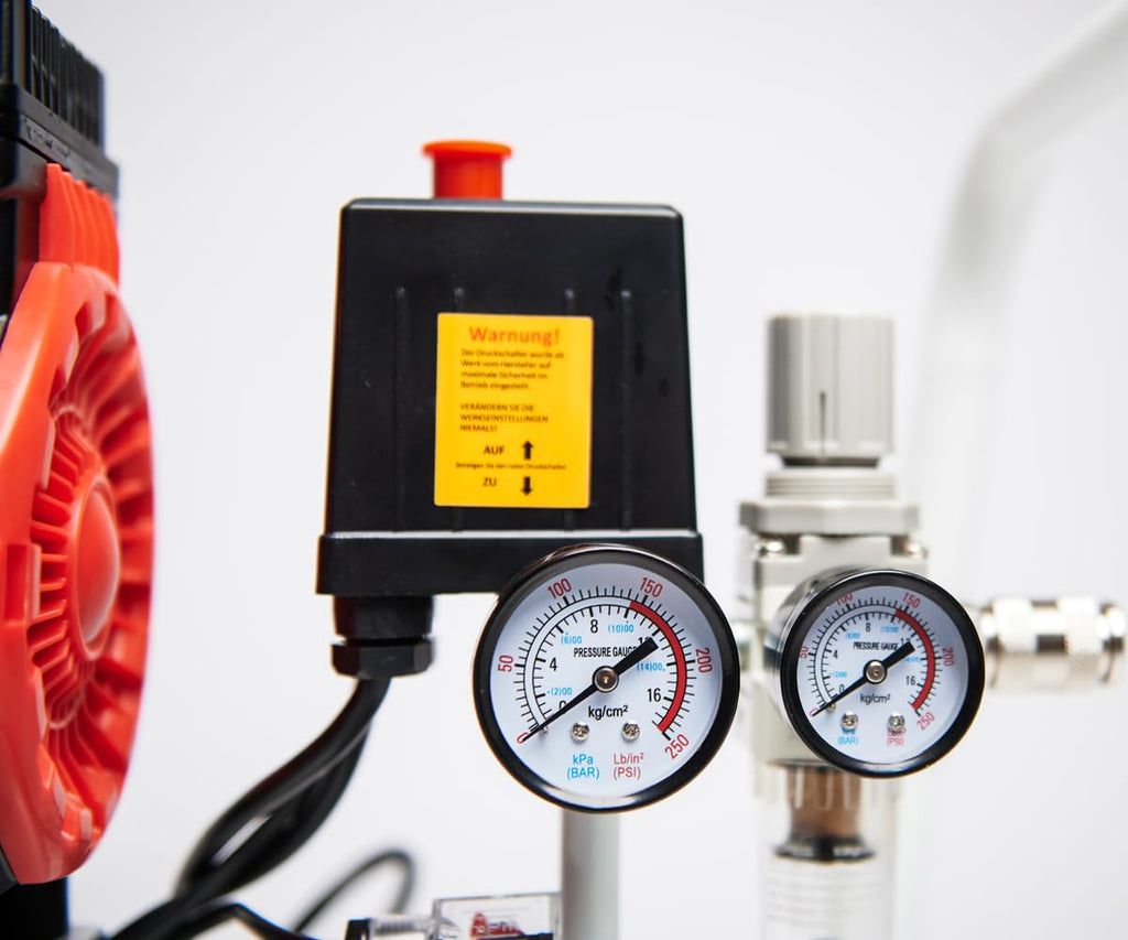 Starkwerk Flüsterkompressor Druckluftkompressor Kompressor Silent 69 dB SW 425/10 Pro Ölfrei 10 Bar 50 Liter Kessel 1100 Watt inklusive Druckminderer und Wasserabscheider
