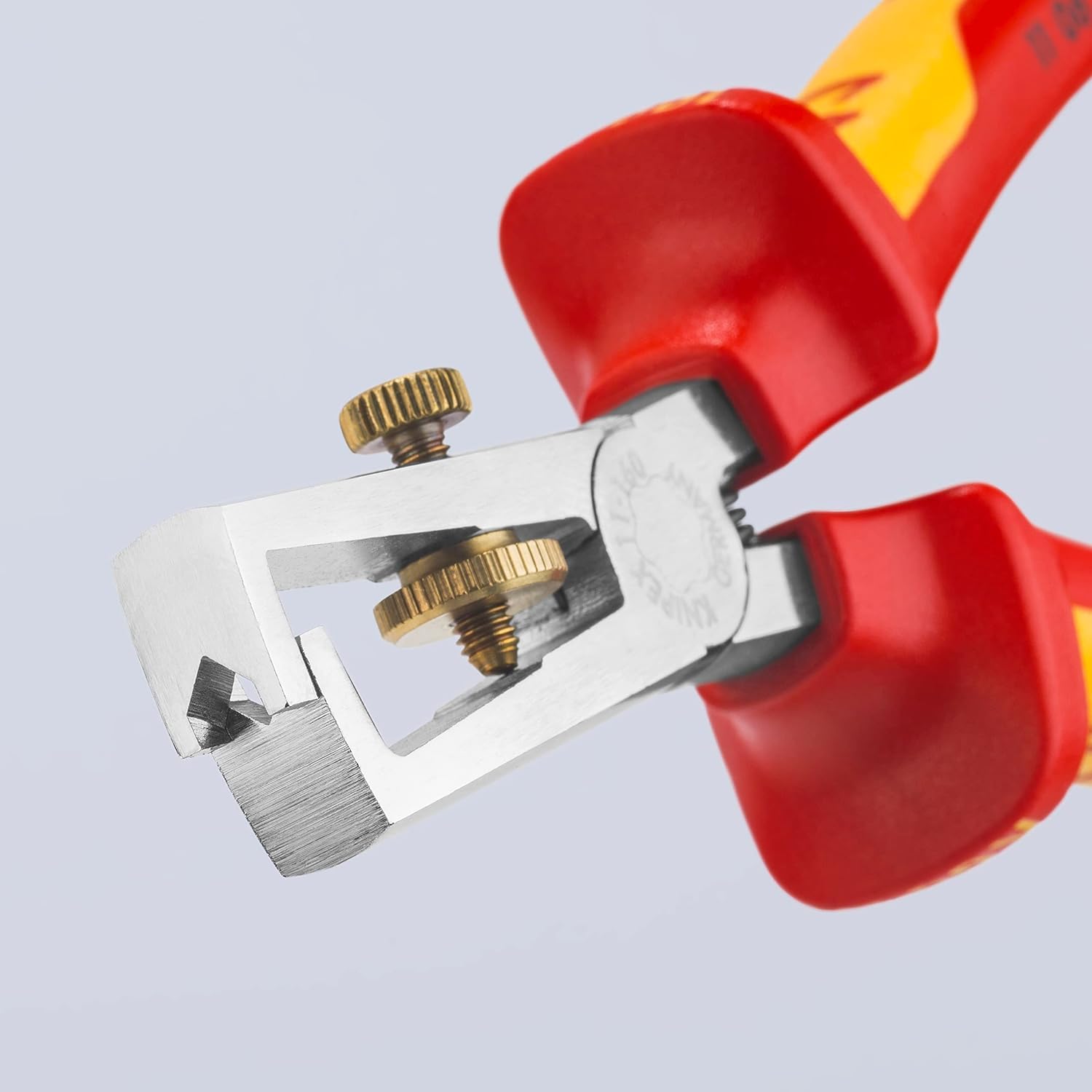 KNIPEX Abisolierzange mit Öffnungsfeder, universal verchromt isoliert mit Mehrkomponenten-Hüllen, VDE-geprüft 160 mm, 11 06 160