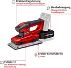 Einhell Akku-Schwingschleifer TE-OS 18/230 Li Solo (Drehzahlelektronik, Micro-Klett, Fußplatte aus Aluminium, Staubfangsack, inkl. 3x Schleifpapier, ohne Akku und Ladegerät)