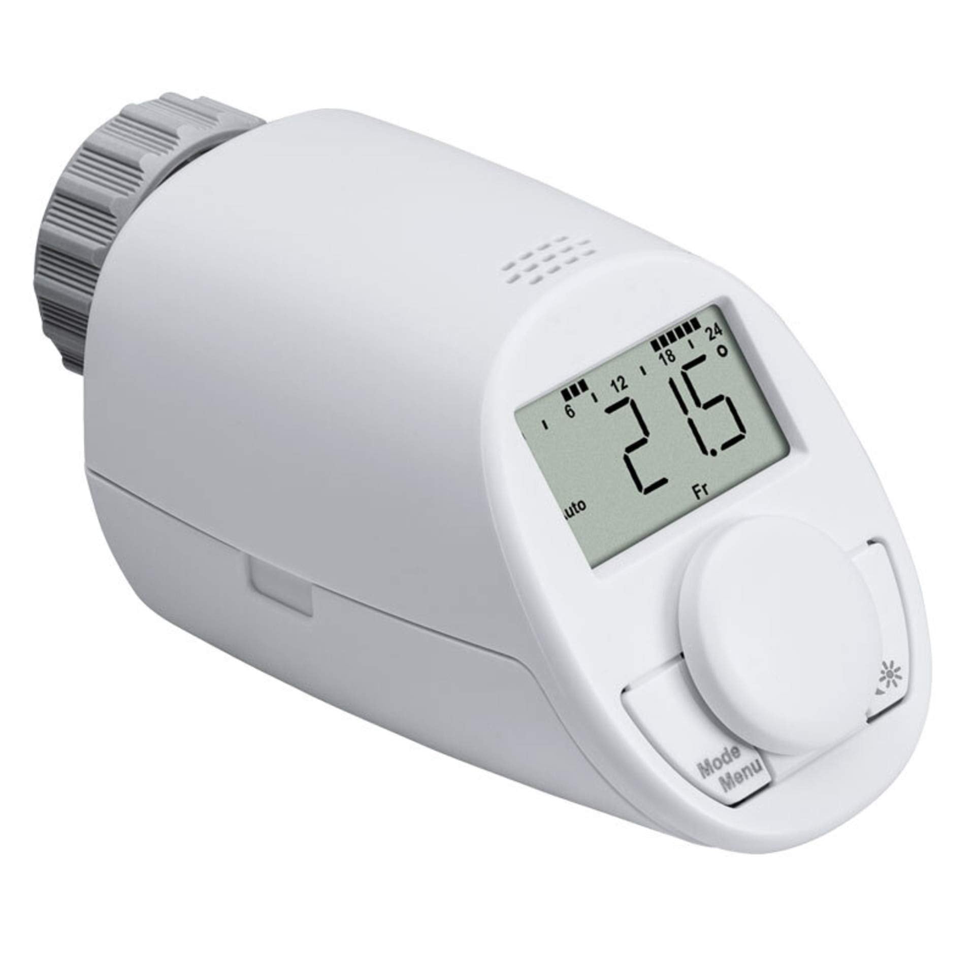 eqiva 5er Set Elektronik-Heizkörperthermostat Model N mit Boost-Funktion und leisem Kompaktgetriebe