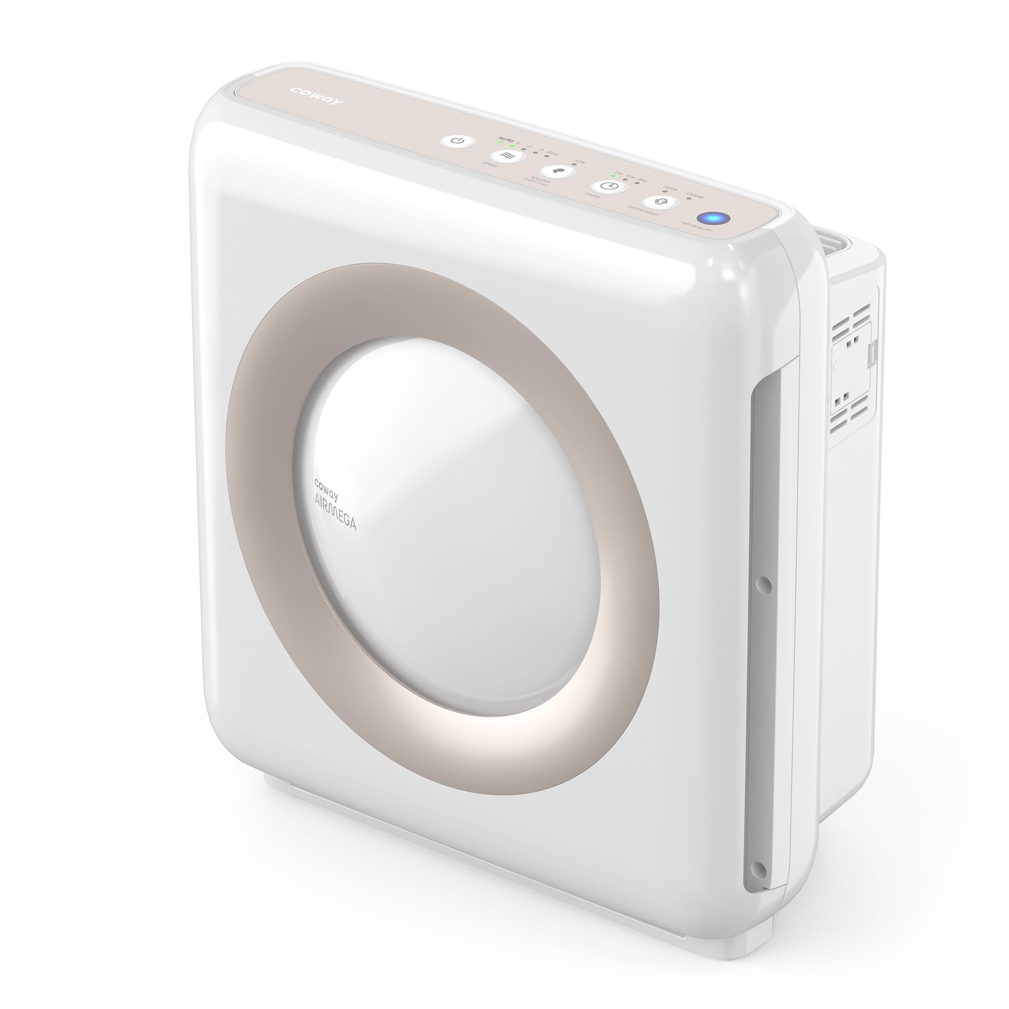 COWAY Luftreiniger Allergiker, Energiesparender ECO-Modus, Entfernt 99,999% der schädlichen Partikel bis zu 0,01 µm, für Allergie (ECARF Siegel) Staub Pollen, CADR 421m³/h, ap-1512hh MIGHTY (Weiß)