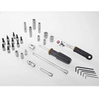 PROXXON Steckschlüsselsatz, Feinmechaniker-Satz mit 1/4"-Umschaltratsche sowie Schraubendrehergriff, 50-teiliges Werkzeug-Set mit Kunststoffkoffer, 23280