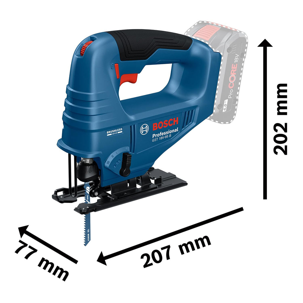 Bosch Professional 18V System Akku Säbelsäge GST 18V-95 B