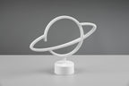 Reality Leuchten LED Tischleuchte Planet R55370101, Kunststoff Weiß, inkl. 1.6 Watt LED
