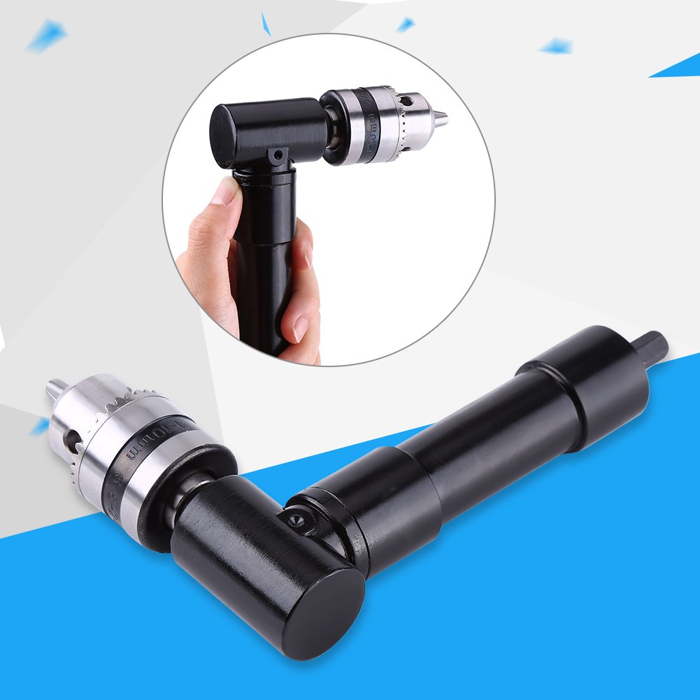 Bohrmaschine Adapter aus Aluminium rechtwinklig 90 Grad für schnurlose Selbstbohrer mit 8mm Sechskant Schaft