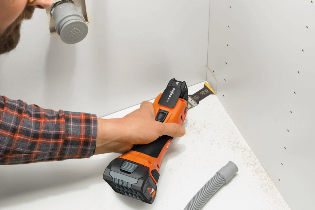 Fein Akku Multimaster AMM 500 Plus Top AS (18 V, ohne Akku Multitool, StarlockPlus, AMPShare, inkl. Zubehör-Set zum Sägen/Schleifen in Holz + Metall, Multifunktionswerkzeug, in L-Boxx) 71293863000