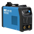Güde Inverter Schweißgerät GIS 122 (230 V, 16,7 W Leerlaufleistung, 3.6 kVA max. Netzleistung, 10-120 A Regelbereich Schweißstrom, inkl. Elektrodenhalter, Masseklemme, Schlackenhammer & Schweißschild)