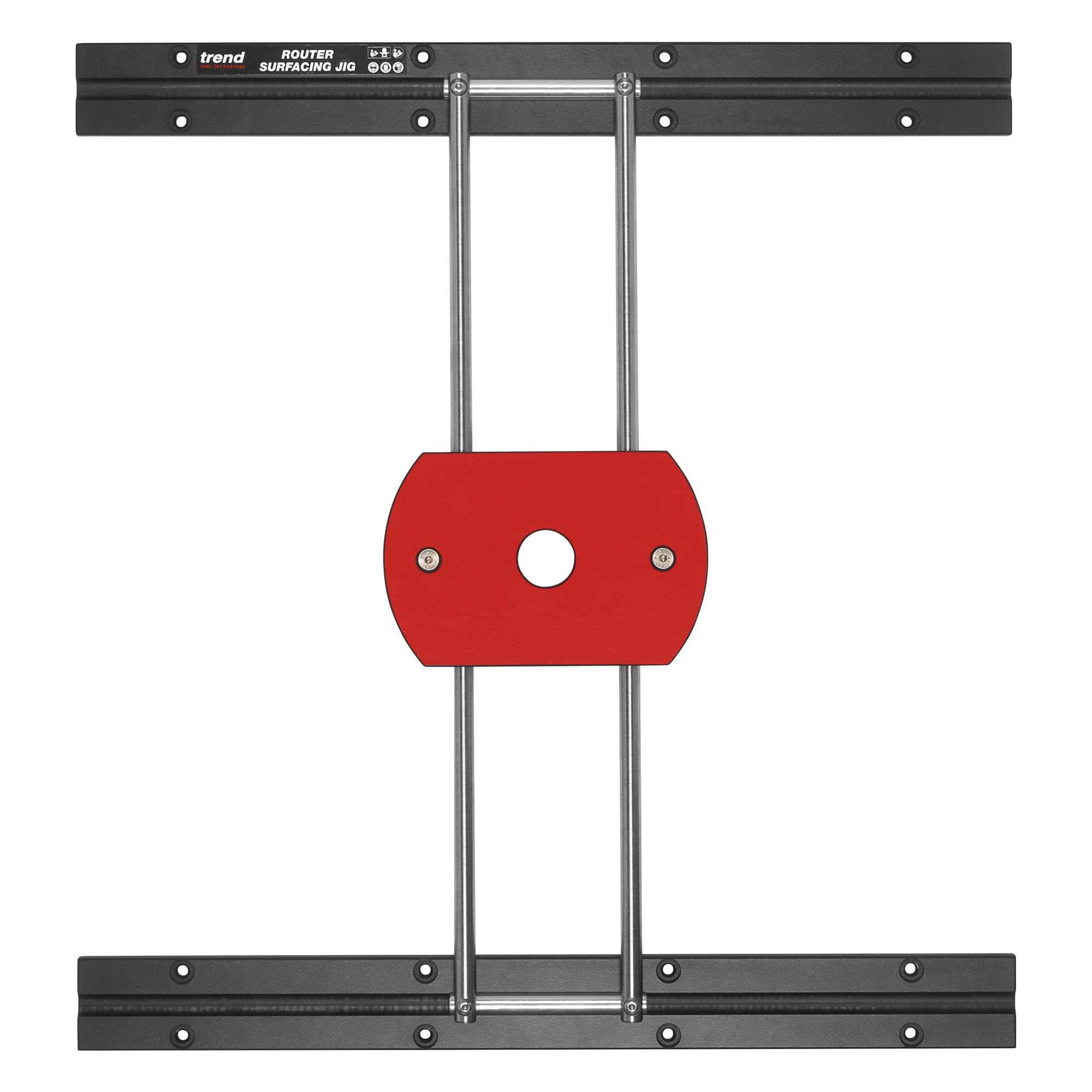 Trend Router Surfacing Jig, Anpassbare kompakte Jig für Planier-, Oberflächen- und Grabenarbeiten auf breitem oder unregelmäßig geformtem Material, RS/JIG