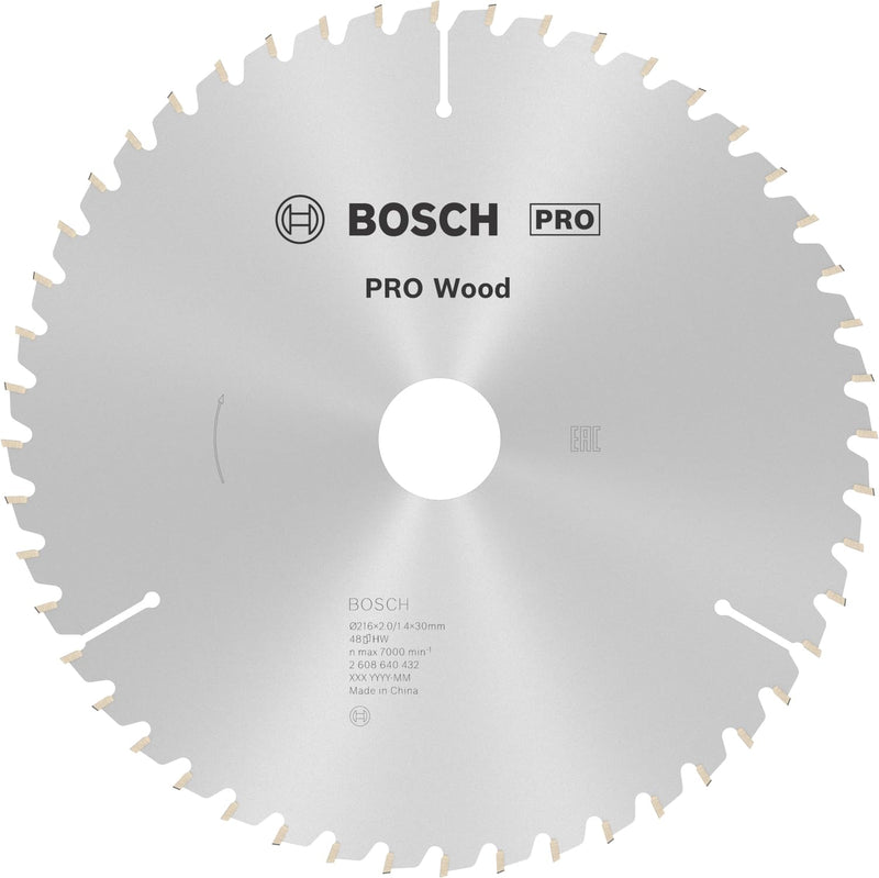 Bosch Accessories Bosch Professional 1x Kreissägeblatt Optiline Wood (Sägeblatt für Holz, Ø 216 x 30 x 2,0 mm, 48 Zähne, Zubehör Kreissäge)