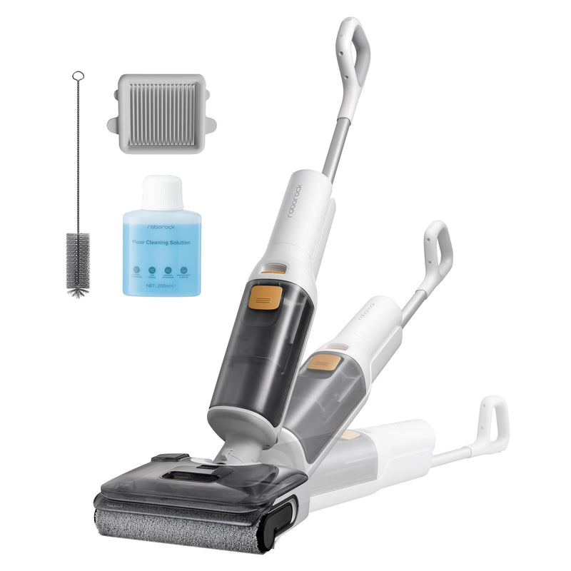 roborock F25 GT Nass Trockensauger, 180° Lay-Flat Saugwischer, 90°C Hochtemperatur Selbstreinigung, 20.000 Pa Akku Staubsauger mit Wischfunktion, Wischsauger Kabellos Anti-Tangle für HarteBoden
