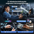 Carlinkit 2025 kabelloser CarPlay & Android Auto Adapter, Upgrade von kabelgebundener auf kabellose Verbindung, Plug & Play mit USB-A/Typ-C, Funktioniert mit iPhone iOS 10+ & Android 11.0+