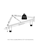 Furinno Turn-n-Tube Eckmonitor Riser Ständer, Americano, Edelstahlrohre, 49.8 (Breite) x 11.7 (Höhe) x 26.9 (Tiefe) cm