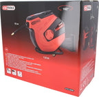 KS Tools Automatischer Druckluftschlauch-Aufroller, Schwarz/Rot, Ø 10 mm x 15 m