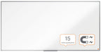 Nobo magnetisches Whiteboard aus Stahl, 90 x 180 cm, Aluminiumrahmen, Traditionelle Eckmontage, Inkl. Stiftablage, Weiß, Essence-Serie, 1915450