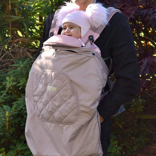 Bebear Winterbezug für Babytrage Warm Universal Hoodie Babytragebezug für alle Jahreszeiten(Black)
