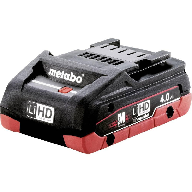 Metabo Akkupack LiHD 18 V - 4,0 Ah (625367000) Spannung des Akkupacks: 18 V, Akkukapazität: 4 Ah, Gewicht: 580 g