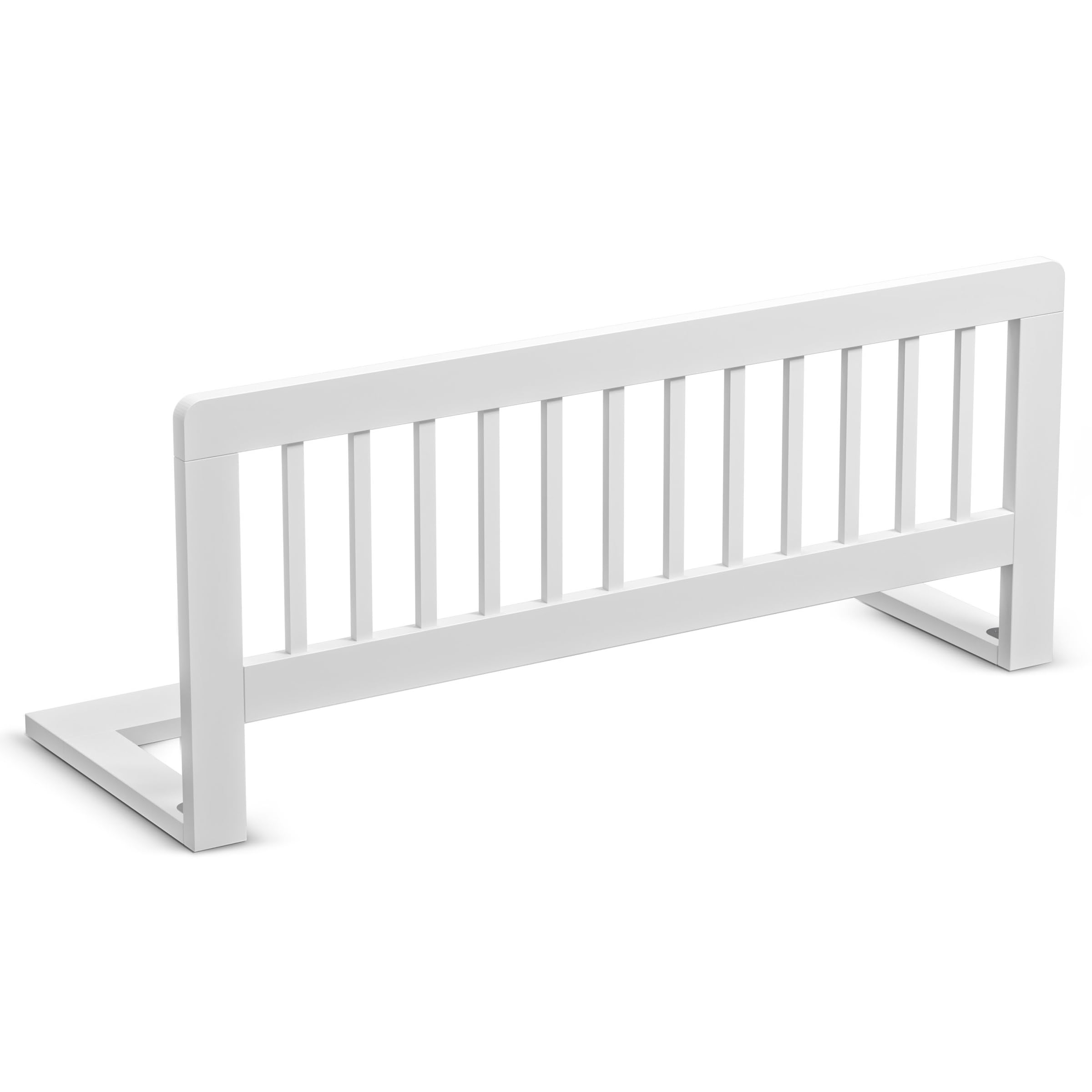 CADANI Kinder Bettgitter 90x40 cm - Baby Bettschutzgitter klappbarer Rausfallschutz aus Massivholz für Elternbett und Kinderbett - weiß