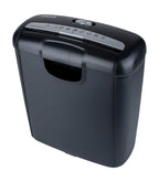 Pavo - Premium Aktenvernichter bis zu 6 Blatt, Streifenschnitt, Kreditkartenvernichter mit Papierkorb, 10 l, Schwarz, 8029310