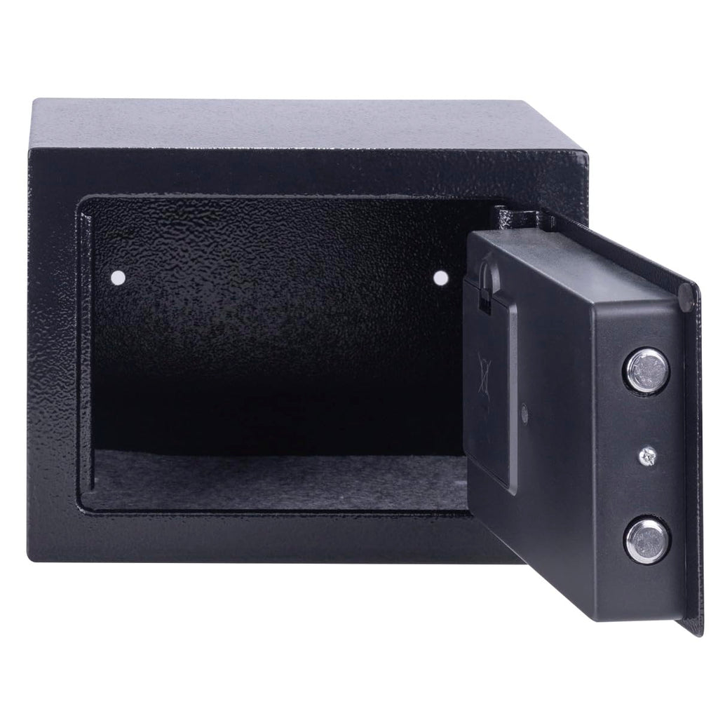 DONAU TECH Digitaler Mini Tresor 4,6L / 23 x 17 x 17 cm/Manuell-digitaler Elektronischer Safe Klein Möbeltresor/mit Digitaler Passwort & 2 Sicherheitsschlüssel Tresor/Schwarz