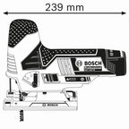 Bosch Professional 12V System Akku Stichsäge GST 12V-70 (Schnitttiefe in Holz: 70mm, inkl. 2x Sägeblatt, Gleitschuh, Spanreißschutz, L-BOXX, ohne Akku/ Ladegerät)