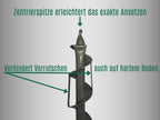 Berger + Schröter Erdlochbohrer 7 cm, Pfostenbohrer, Pfahllochbohrer, 1 Stück, 50206