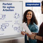magnetoplan Design-Whiteboard SP | Magnettafel BxH 1800x1200 mm | Stabile, speziallackierte Stahloberfläche | Perfekte Schreibfläche | Bürobedarf | Memoboard für Büro- und Konferenzräume | Homeoffice