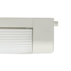 EGLO Wandlampe Bari 1, 2 flammige Spiegelleuchte mit Steckdose und Druckknopf, Wandleuchte aus Glas, Kunststoff in Weiß, Spiegellampe mit E14 Fassung, L 35 cm