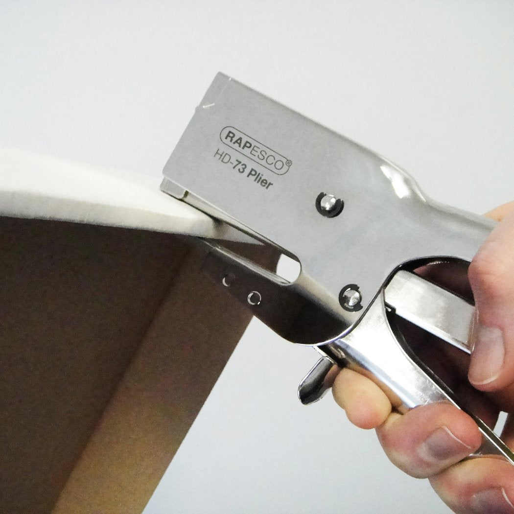 Rapesco 1305 Hochleistungs-Heftzange HD-73 und 2000 Heftklammern des Typs 73/10 mm, 70 Blatt Kapazität, Chrom