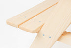PINOLINO Nicki 4er Kindersitzgruppe - Kindertisch - Picknicktisch aus Massivholz, Kinder Spielbar - Langlebige Sitzbank für draußen, Kindergartenmöbel ab 2 Jahren, Outdoor-Tisch 90 x 79 x 50 cm