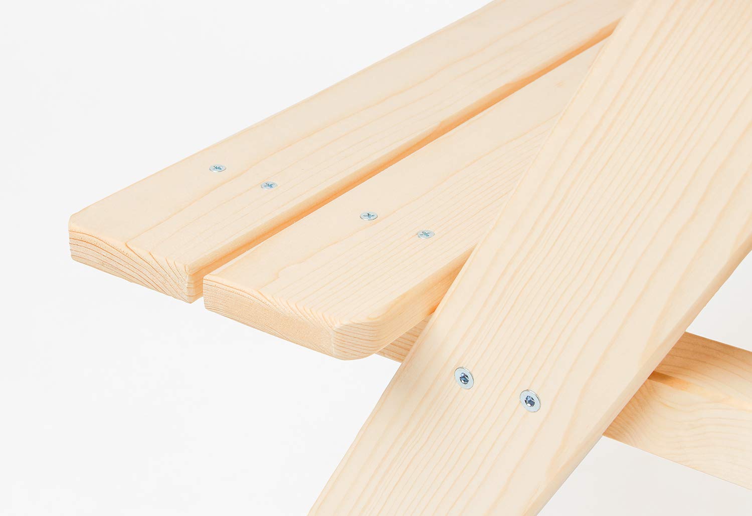 PINOLINO Nicki 4er Kindersitzgruppe - Kindertisch - Picknicktisch aus Massivholz, Kinder Spielbar - Langlebige Sitzbank für draußen, Kindergartenmöbel ab 2 Jahren, Outdoor-Tisch 90 x 79 x 50 cm