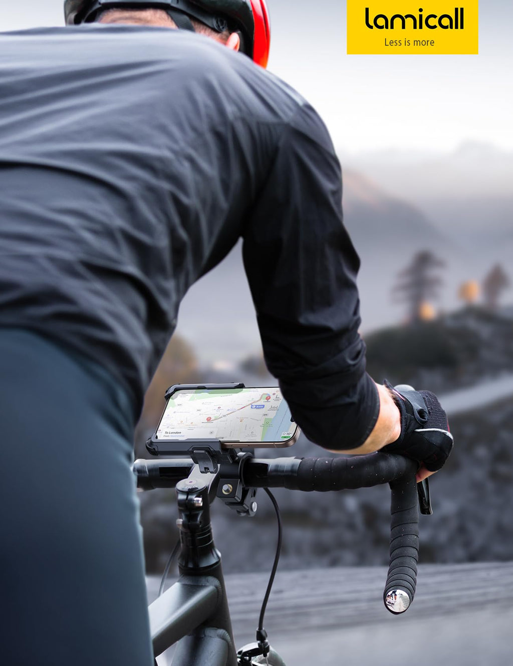 Lamicall Fahrrad Handyhalterung, Motorrad Handyhalter - [Gut für Videoaufnahmen] 360° Drehbare Handy Fahrradhalterung, Universal Handy Halterung Fahrradlenker für iPhone 17 16 15, Samsung, Smartphone
