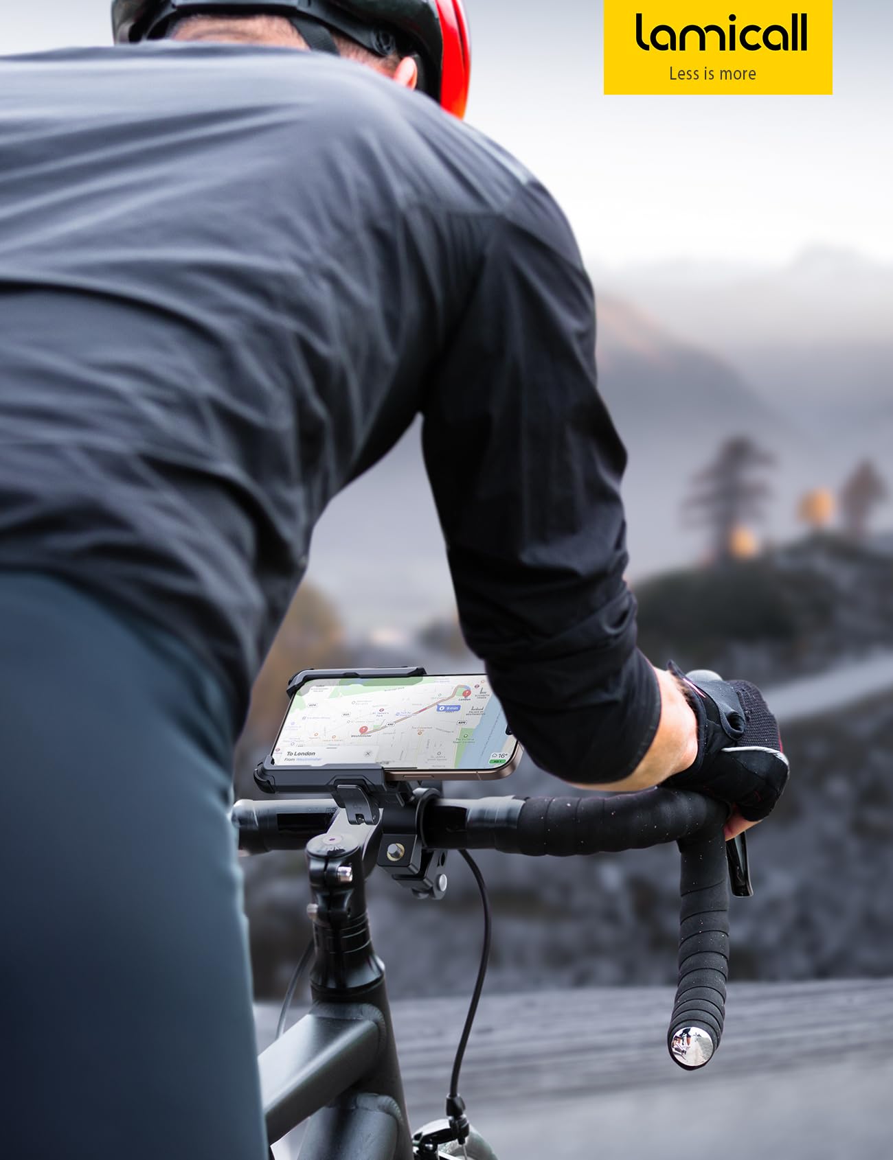 Lamicall Fahrrad Handyhalterung, Motorrad Handyhalter - [Gut für Videoaufnahmen] 360° Drehbare Handy Fahrradhalterung, Universal Handy Halterung Fahrradlenker für iPhone 17 16 15, Samsung, Smartphone