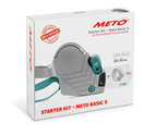 Meto Basic S Starter Kit inkl. 11.000 Etiketten – Preis, Datum, MHD (1-zeilig, 8-stellig für 22x12 mm Etiketten, sofort einsatzbereit) Handauszeichner + 11 Etikettenrollen