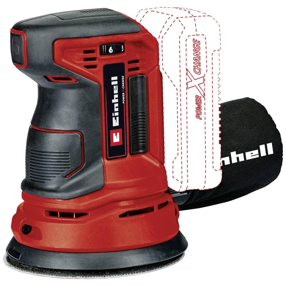Einhell Akku-Exzenterschleifer TE-RS 18 Li-Solo Power X-Change (Lithium-Ionen, Drehzahl-Elektronik, Mikro-Kletthaftung, inkl. 1x Schleifpapier P80, ohne Akku und Ladegerät)