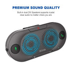 BESIGN BK06 Kfz Bluetooth V5.0 Freisprechanlage Visier Auto Kit, verbindet mit Siri & Google Assistant, Auto EIN Aus, Wireless Freisprecheinrichtung für Auto