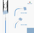 BARETTO Pelletofen Reinigungsset, Set zur Rohrreinigung von Pelletöfen mit 3 Meter flexibler Verlängerung bis 90°-Biegung, mit 2 Flex Nylonbürsten 80 mm und 100 mm (3 M)
