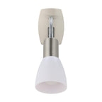 EGLO Steckdosenspot Dakar 3, Steckerleuchte, Steckdosenlampe aus Metall in Nickel-matt, Chrom und Kunststoff in Weiß, Lampe mit Schalter, E14 Fassung