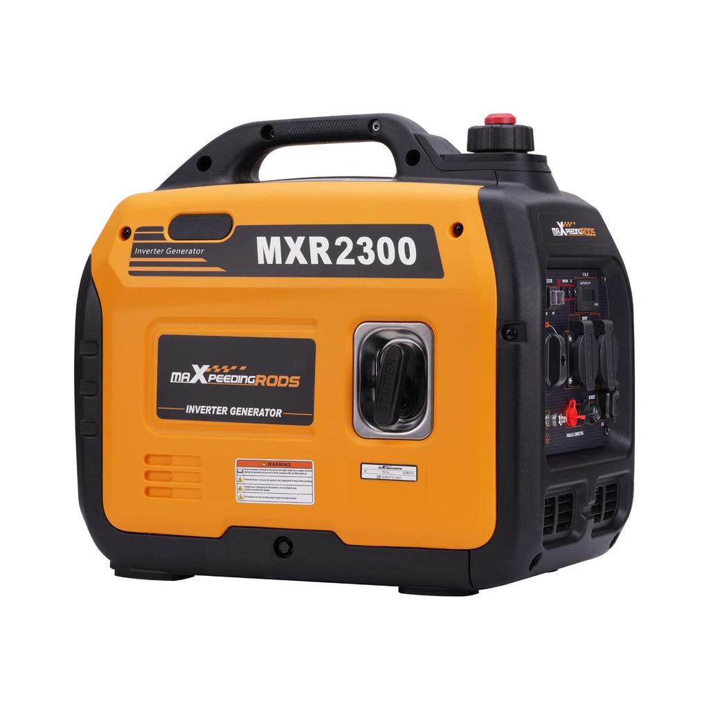 maXpeedingrods 2300W Inverter Stromerzeuger Superleise Tragbarer für Outdoor Camping Wohnmobil 4 Takt Leicht Notstromaggregat Benzin für Reise Garage, Wohnwagen mit USB und 230 V Steckdosen