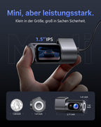 CIEVIE Dashcam Auto Vorne 4K, 1,5" IPS Display & 5G WiFi & 64GB Karte, 360° Drehbar Mini Dash Cam, Auto Kamera mit WDR Nachtsicht, 24/7 Parküberwachung, G-Sensor, Loop-Aufnahme, 170° Weitwinkel, C200