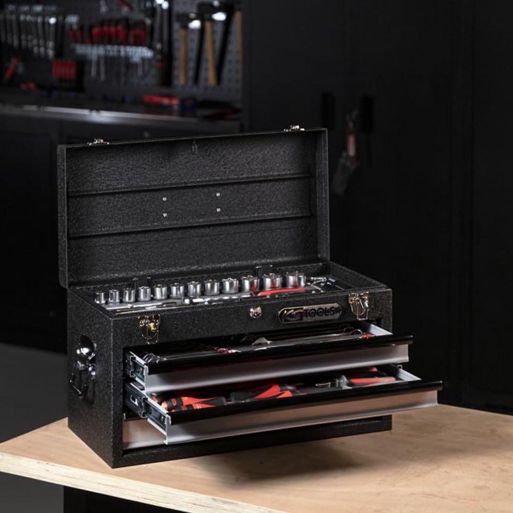 KS Tools 891.0003 Werkzeugtruhe mit 3 Schubladen-rot, L508xH255xB303mm, Farbe, Size