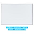 FRANKEN Magnetisches Whiteboard 200 x 100 cm, Magnettafel mit lackierter Stahl-Oberfläche, Schreibtafel inkl. FRANKEN Marker & Ablageschale, Für Büro, Home Office & Schule, Aluminiumrahmen, X-tra!Line